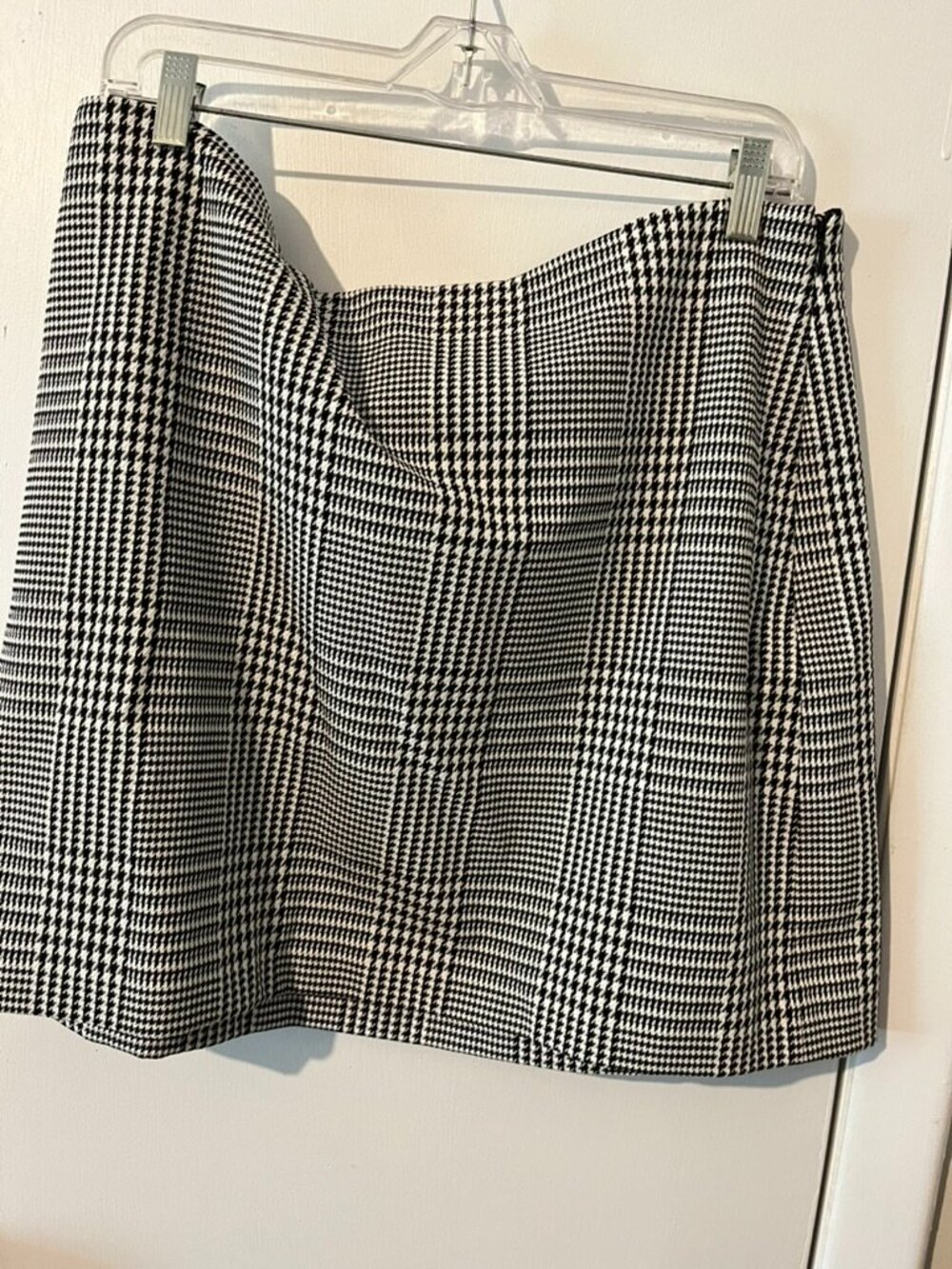 BANANA REPUBLIC Houndstooth Mini Lined Skirt SZ 14